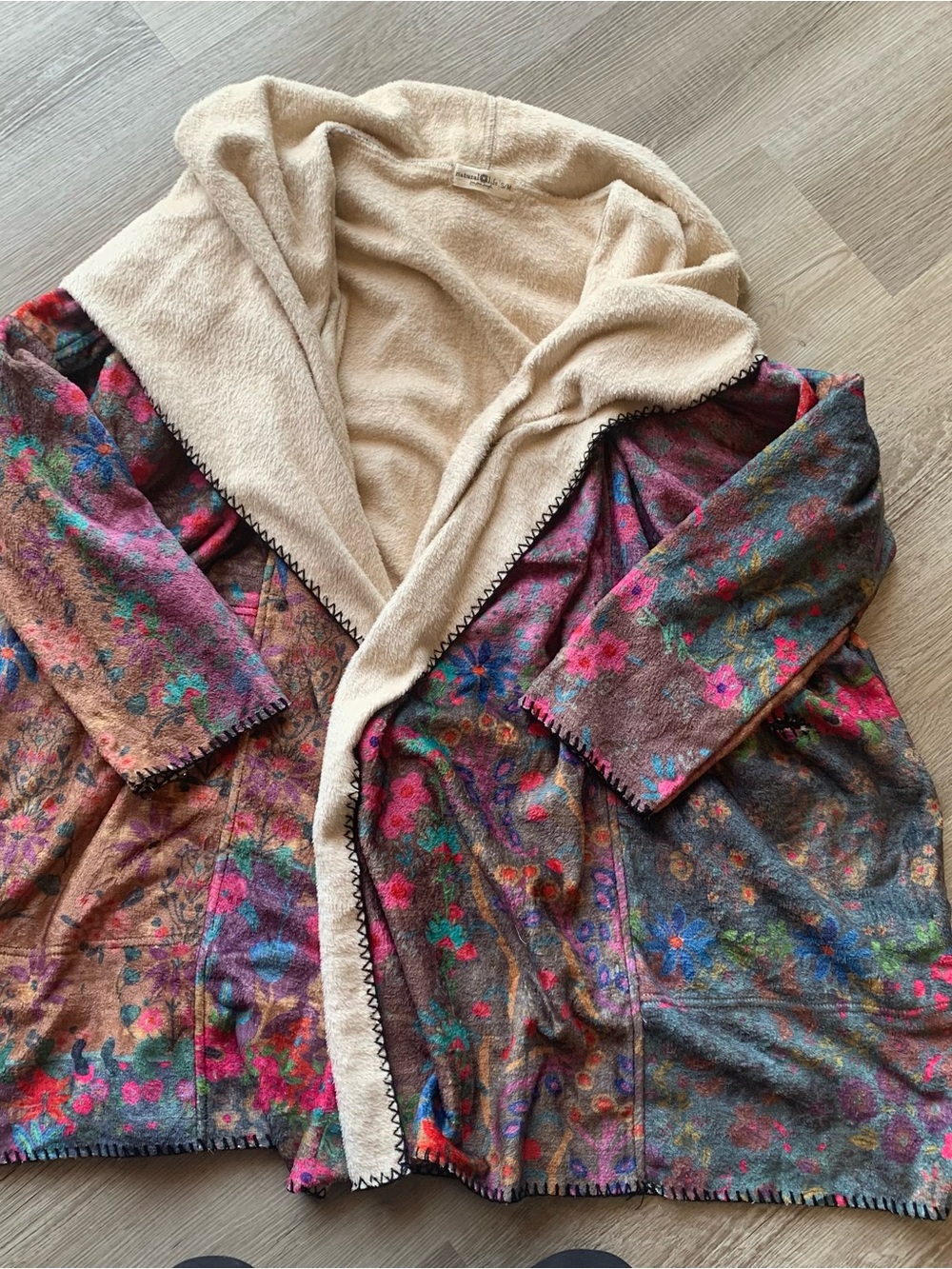 NATURAL LIFE Cozy Blanket Hoodie Kimono/Robe - Picture 6 of 13